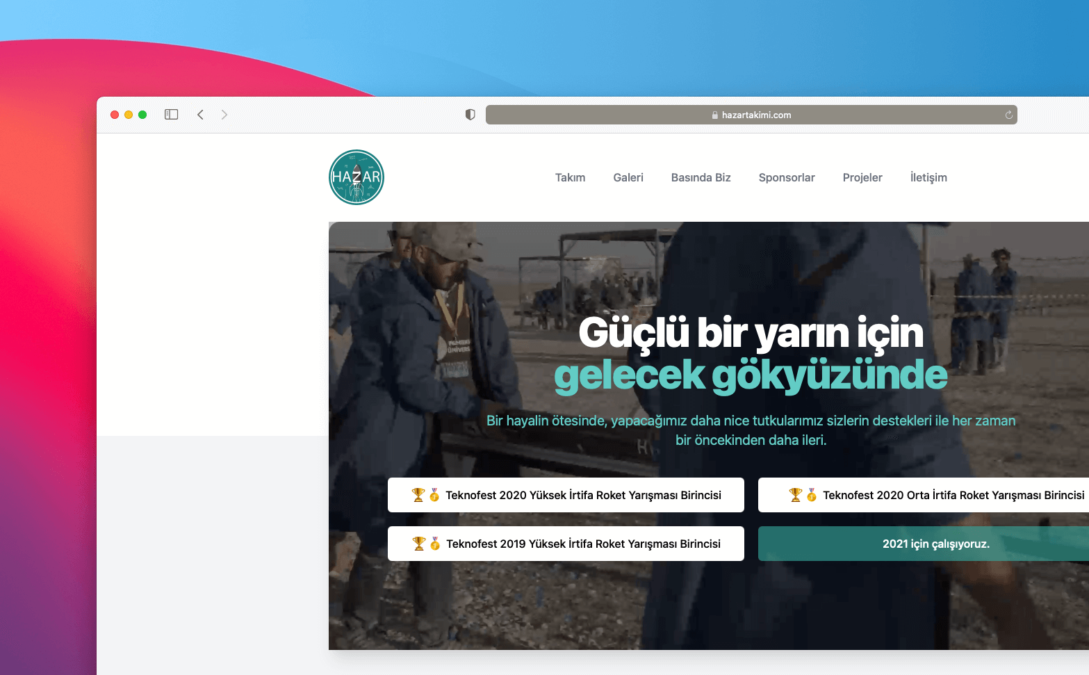 hazartakimi- İnternet Sitesi Tasarımı